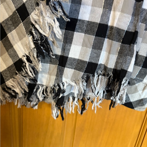 Current/Elliott Black and White Checkered Button Down Shirt - Picture 3 of 4